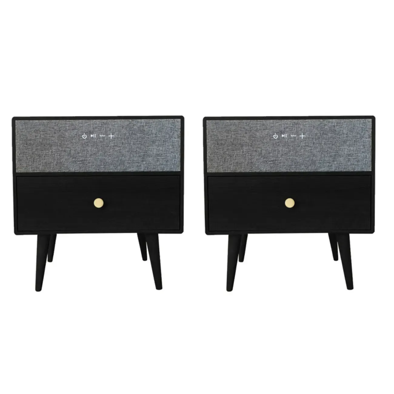 Modern Coloer Block Bedside Table with 2 Drawers  Image - 10