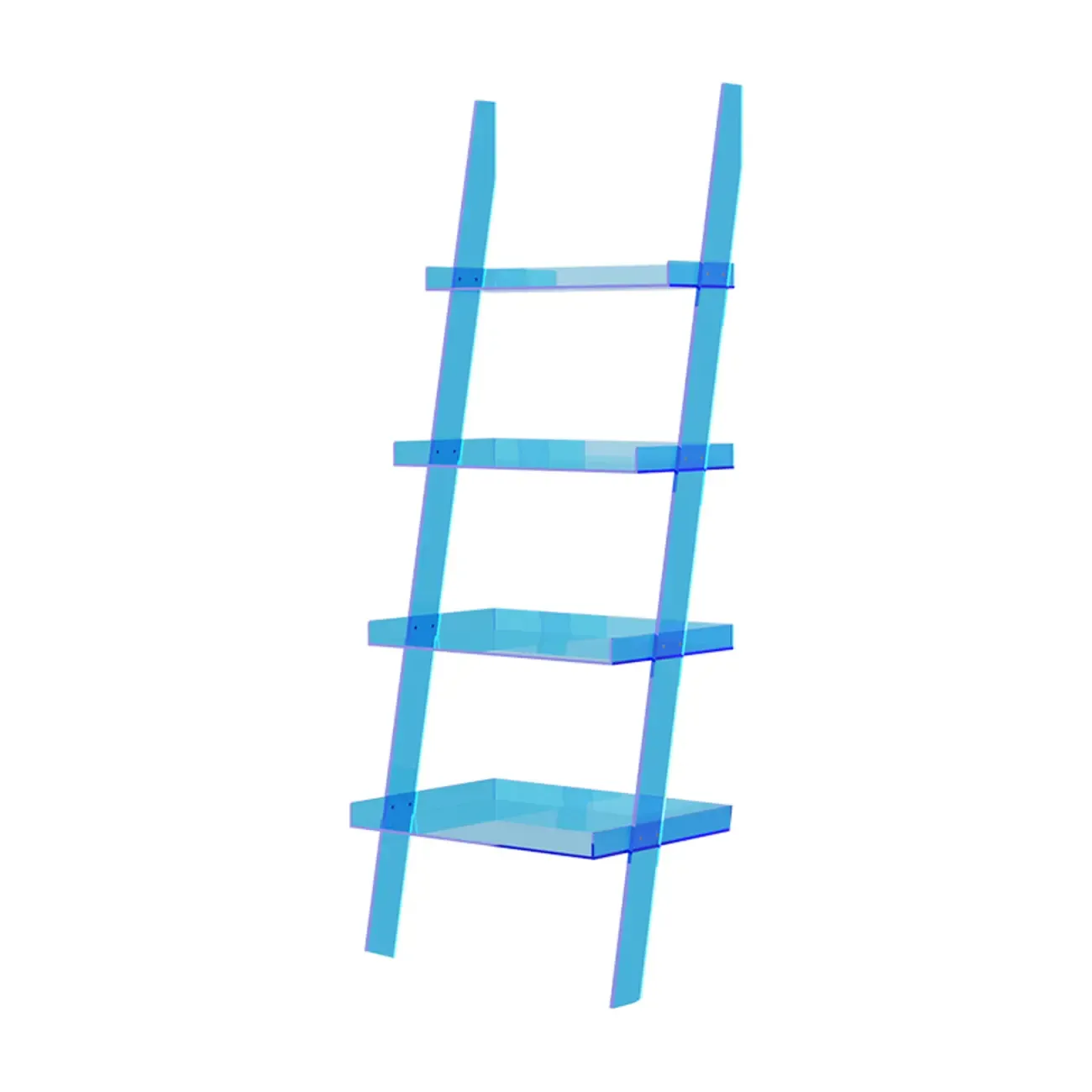 Modern H Ladder Open Bookshelf with 4 Shelves Image - 2
