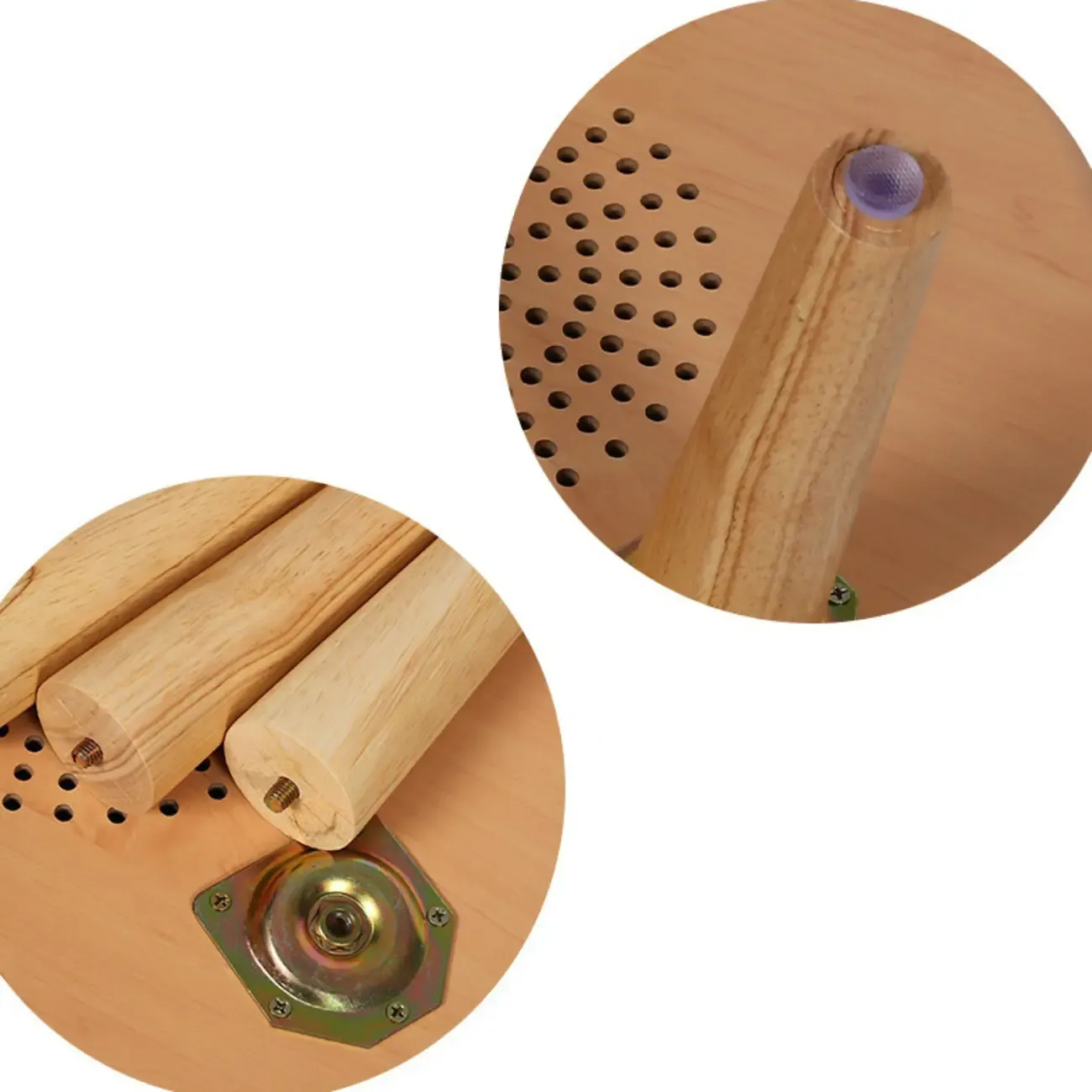 Modern Coloer Block Bedside Table with 2 Drawers  Image - 12