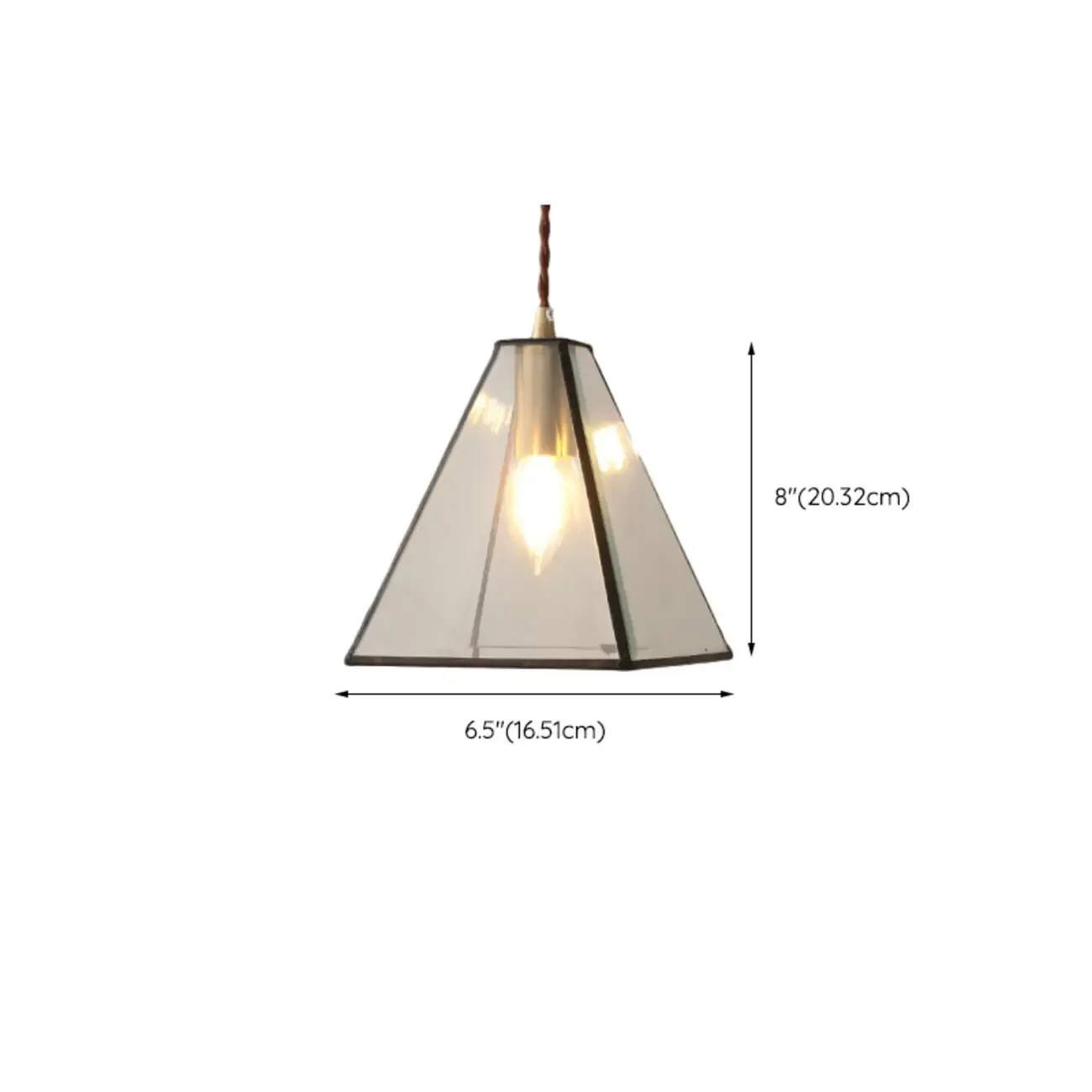 Modern Diamond Shape Glass Pendant Light for Living Room Image - 13