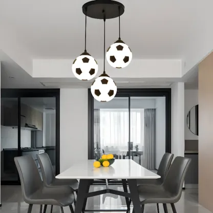 Modern Geometric Metal Pendant Light for Dining Room Image - 1