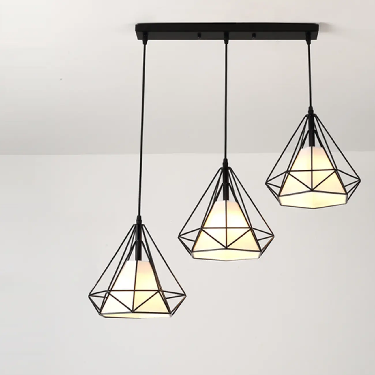 Modern Geometric Metal Pendant Light for Dining Room Image - 3 | homeyfad