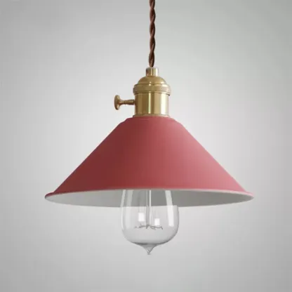 Industrial Gray Aluminum Cone Pendant Light for Dining Room Image - 8