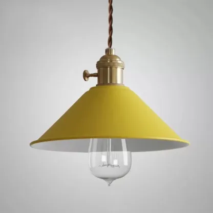 Industrial Gray Aluminum Cone Pendant Light for Dining Room Image - 9