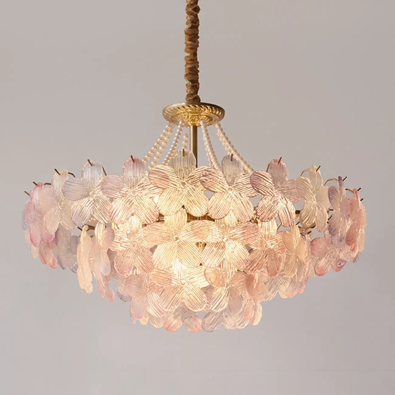 Modern Elegant Floral Crystal Chandelier with Flexible Height Image - 8 | homeyfad