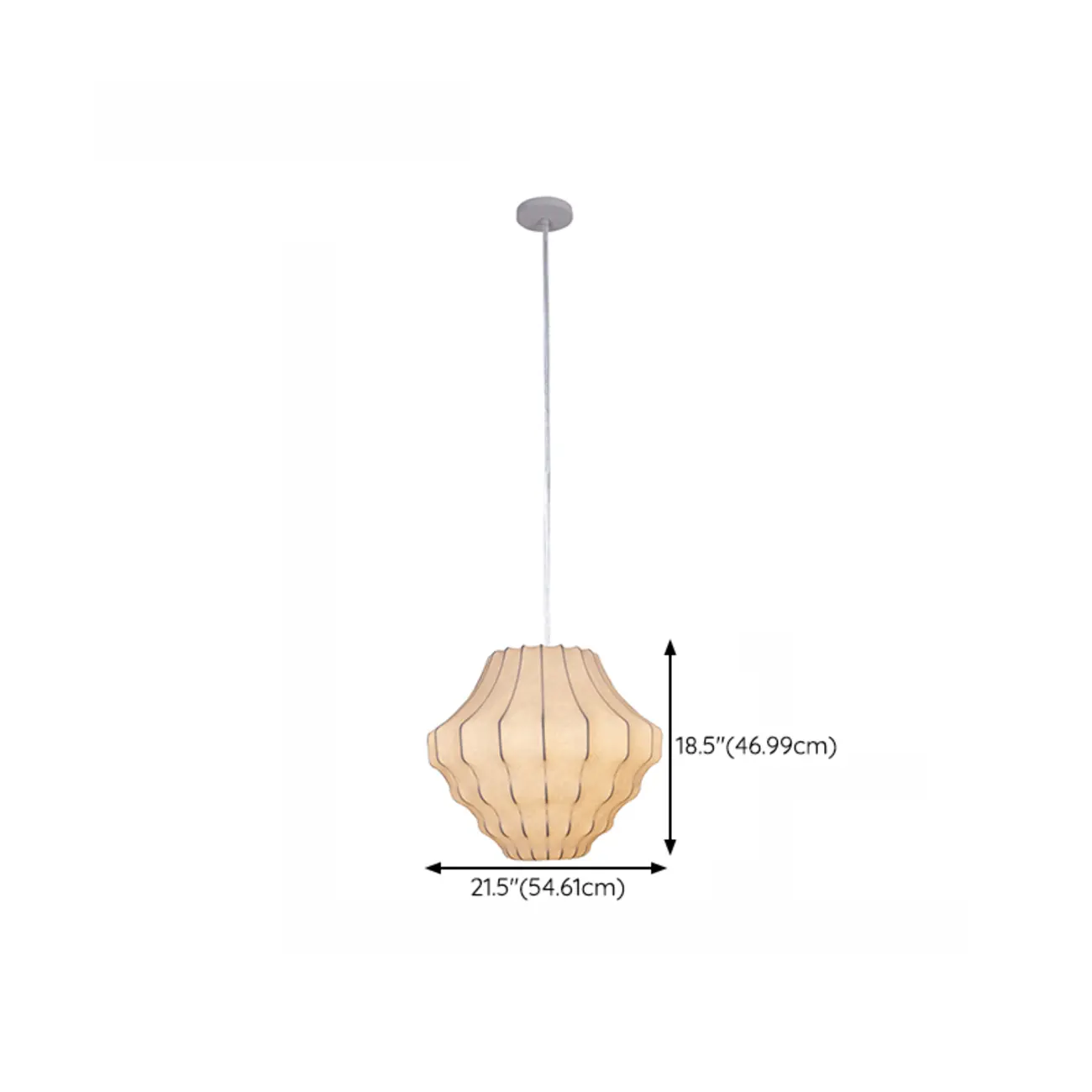 Designer White Fabric Lantern Pendant Lamp for Home Decor Image - 17 | homeyfad