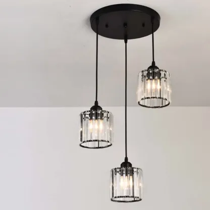 Modern Geometric Metal Pendant Light for Dining Room Image - 9