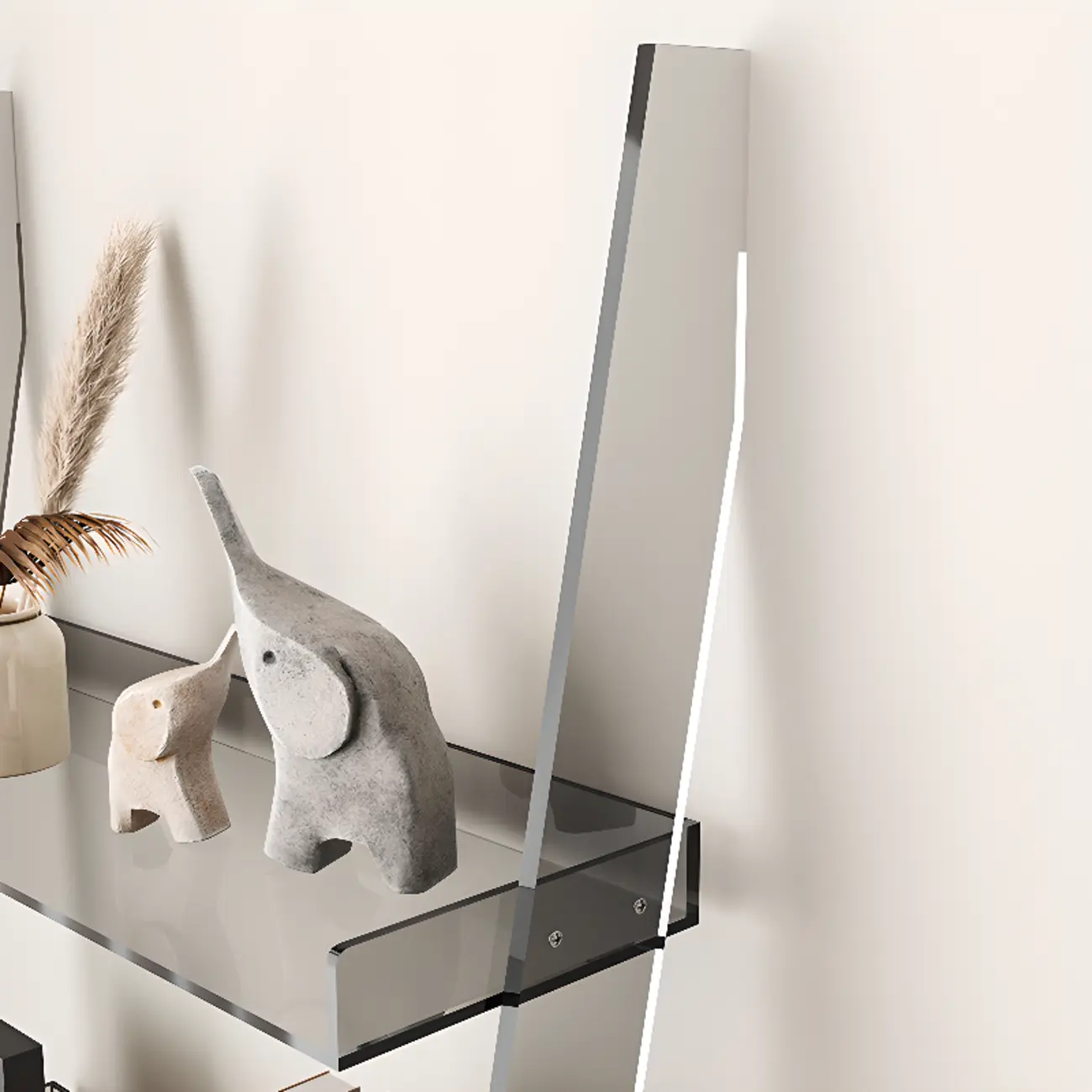 Modern H Ladder Open Bookshelf with 4 Shelves  Image - 12 | homeyfad