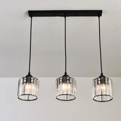Modern Geometric Metal Pendant Light for Dining Room Image - 11