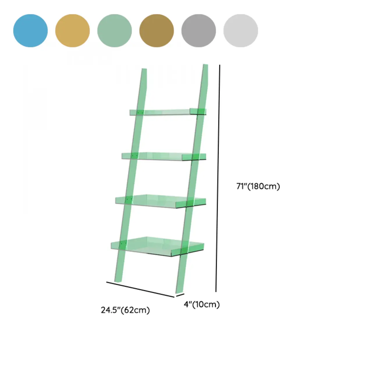 Modern H Ladder Open Bookshelf with 4 Shelves  #size | homeyfad