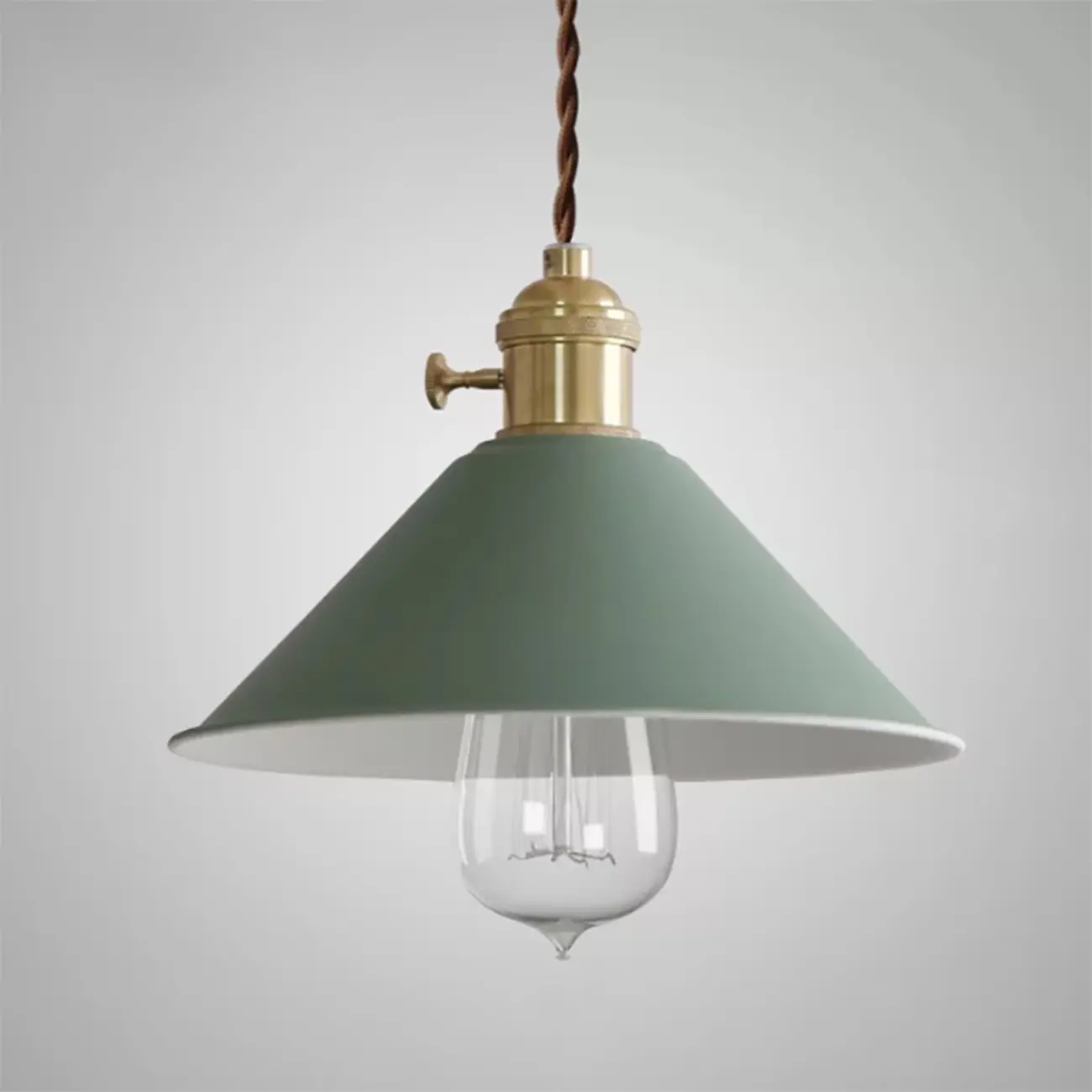 Industrial Gray Aluminum Cone Pendant Light for Dining Room Image - 13 | homeyfad