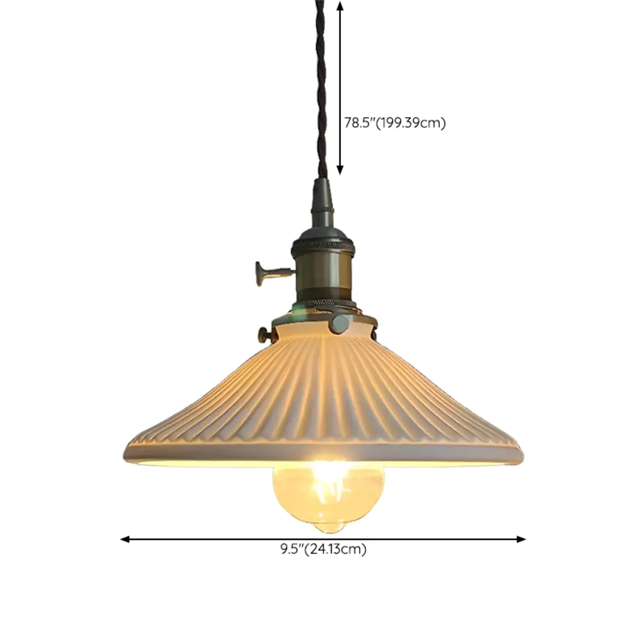 White Ceramic Floral Lampshade Pendant Light for Bedroom Image - 10 | homeyfad