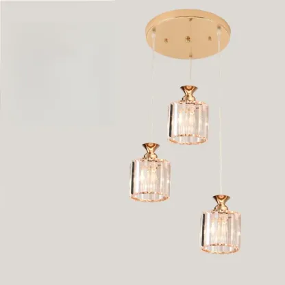 Modern Geometric Metal Pendant Light for Dining Room Image - 13