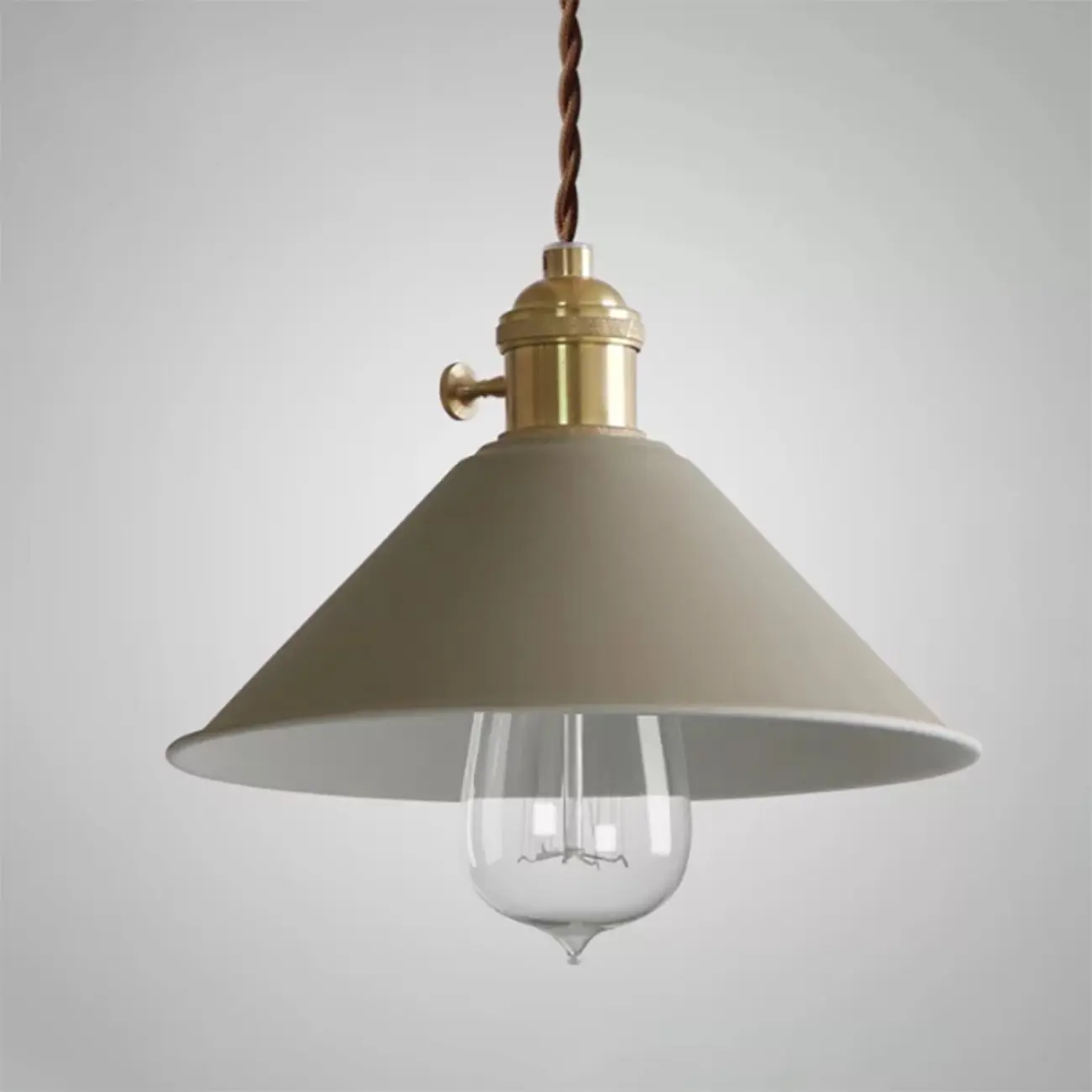 Industrial Gray Aluminum Cone Pendant Light for Dining Room Image - 15 | homeyfad