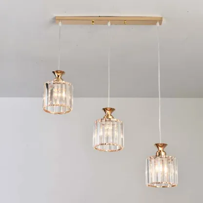 Modern Geometric Metal Pendant Light for Dining Room Image - 14