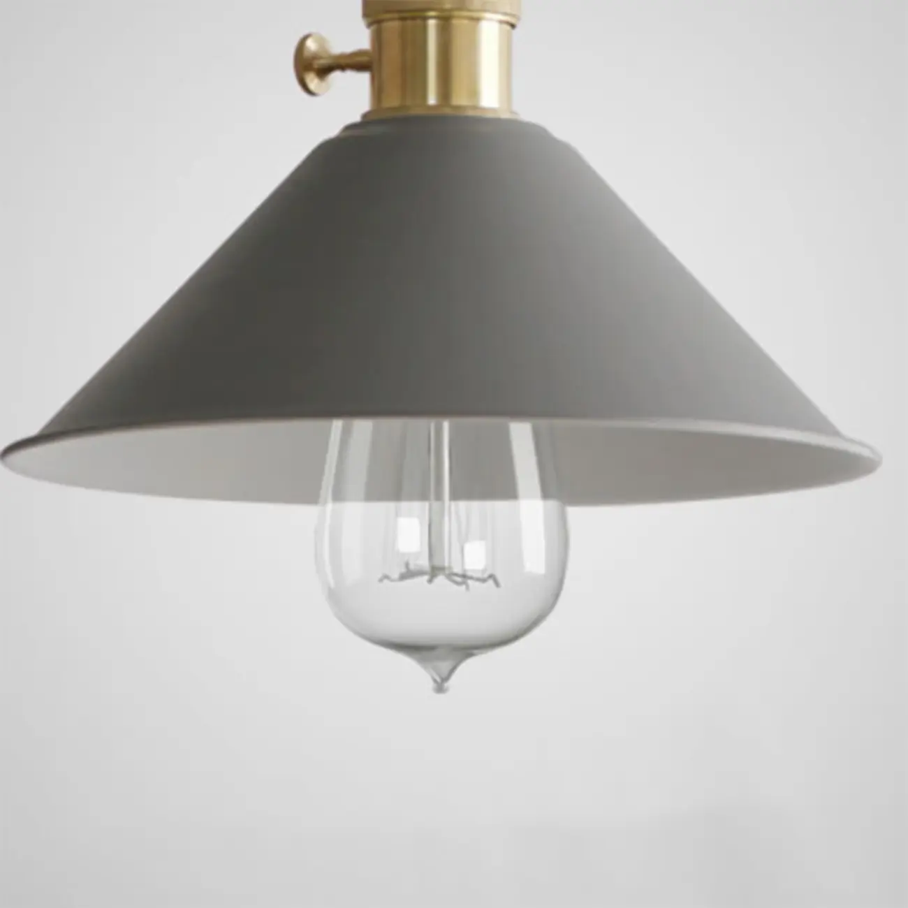 Industrial Gray Aluminum Cone Pendant Light for Dining Room Image - 16 | homeyfad