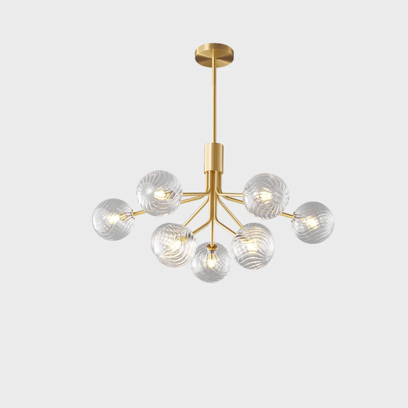 2-Tier Modern Globe Chandelier Adjustable Hanging Length  Image - 2 | homeyfad