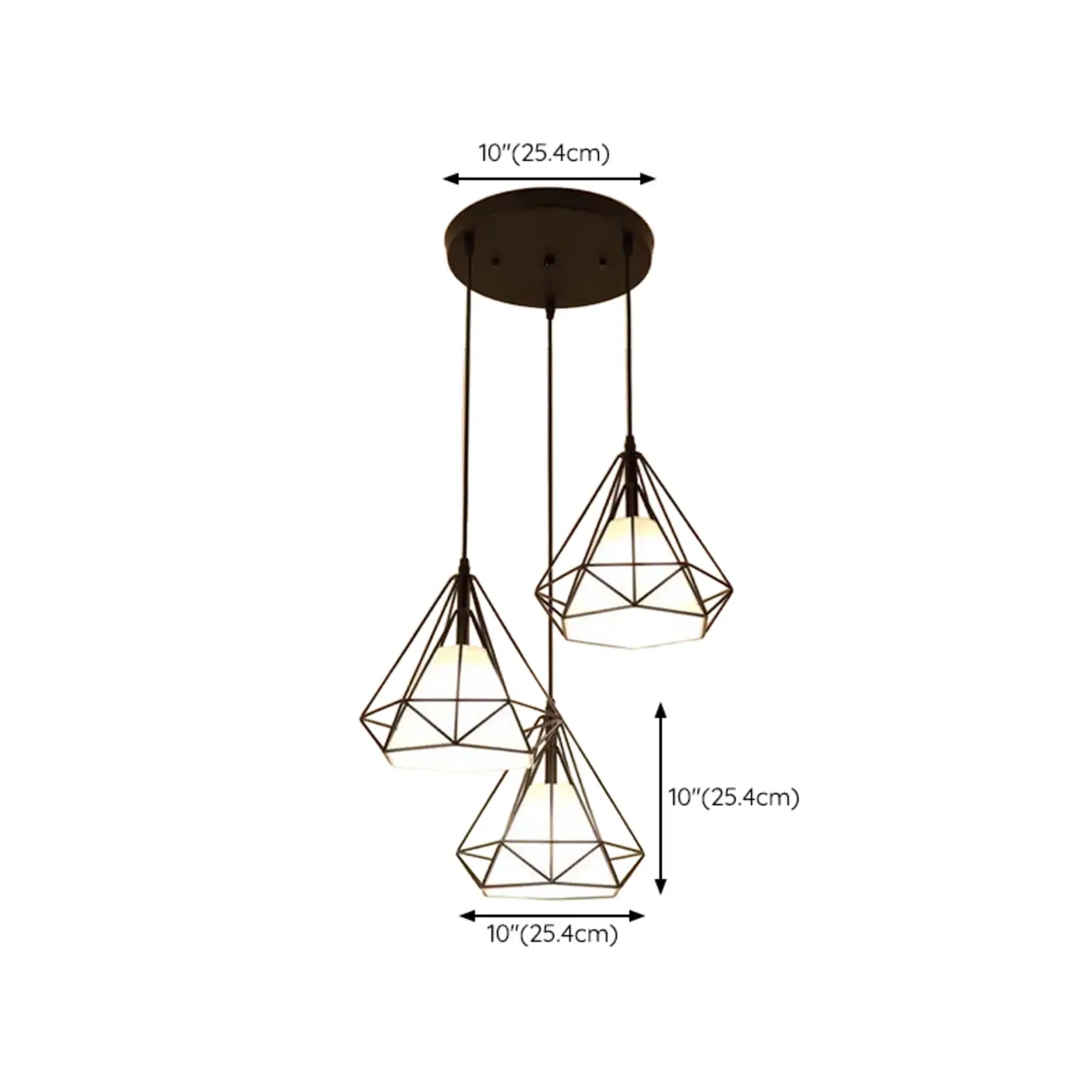 Modern Geometric Metal Pendant Light for Dining Room #size | homeyfad