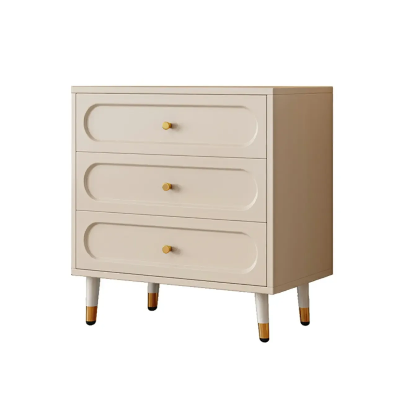 Modern Wood Dresser Chest with 5 Tiers in Milk Tea Color Image - 10
