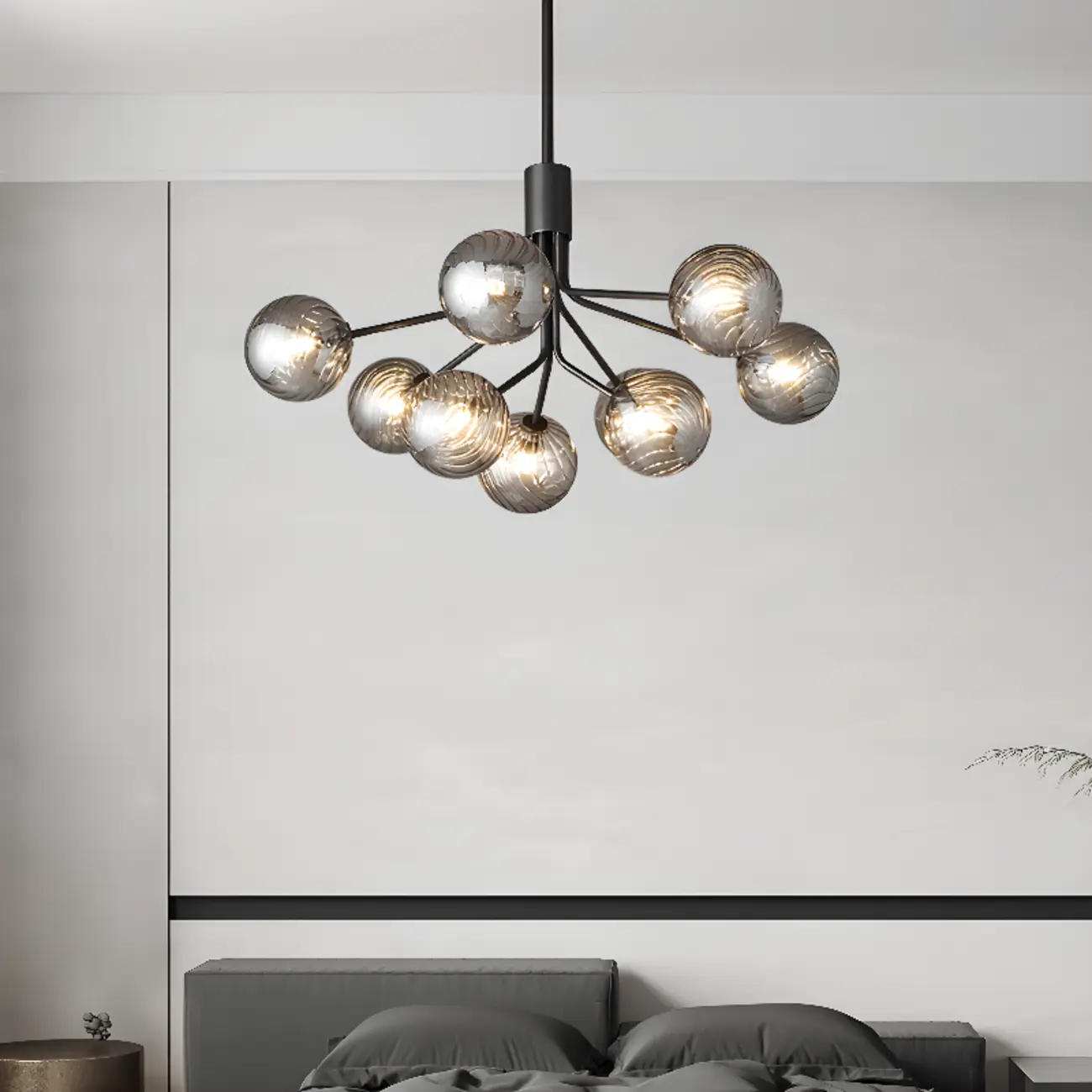 2-Tier Modern Globe Chandelier Adjustable Hanging Length  Image - 4 | homeyfad