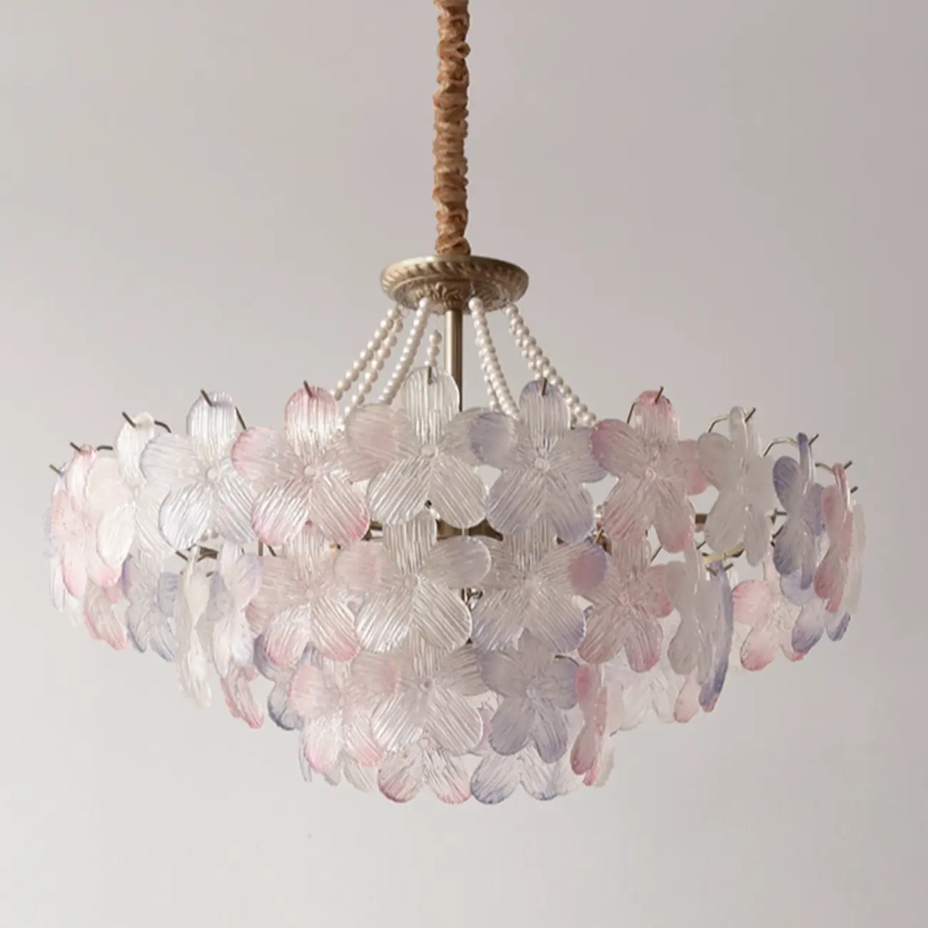 Modern Elegant Floral Crystal Chandelier with Flexible Height Image - 16 | homeyfad