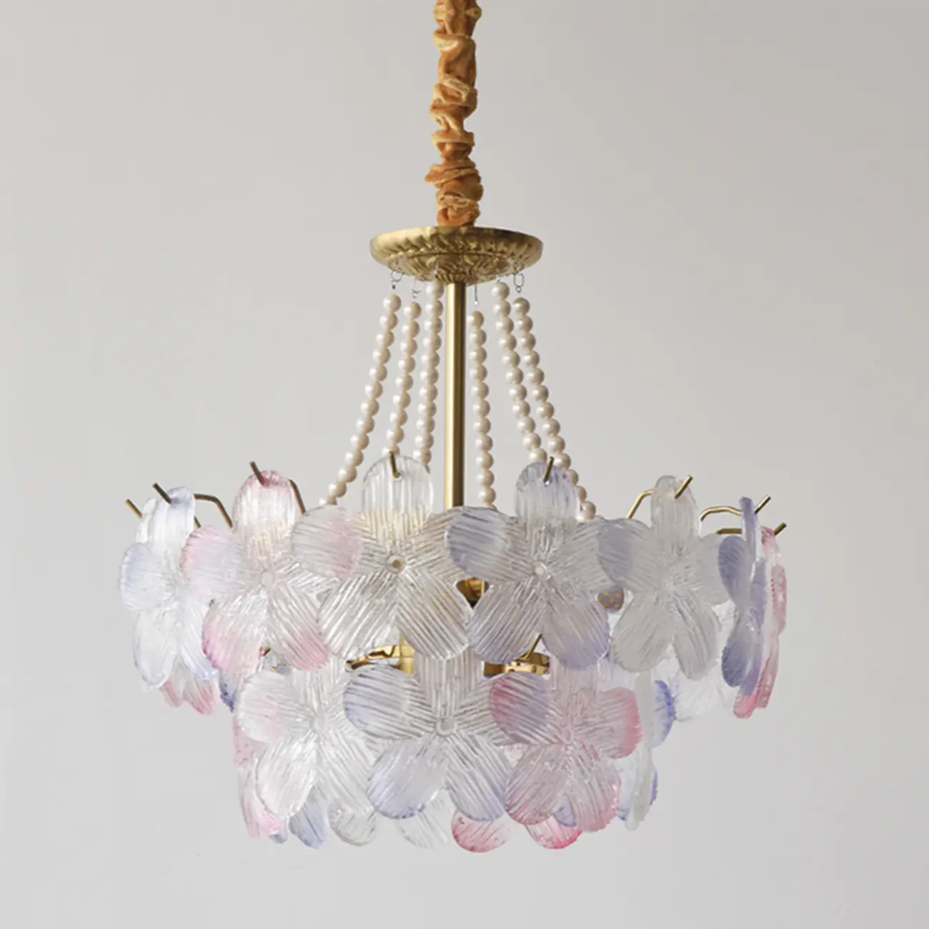 Modern Elegant Floral Crystal Chandelier with Flexible Height Image - 18 | homeyfad