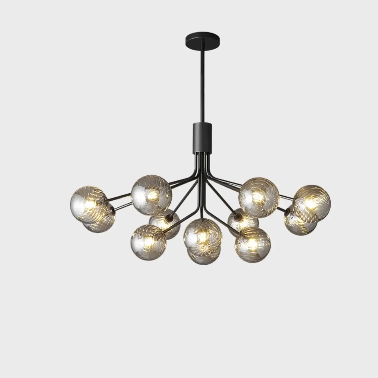 2-Tier Modern Globe Chandelier Adjustable Hanging Length Image - 7