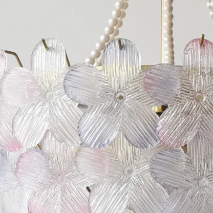 Modern Elegant Floral Crystal Chandelier with Flexible Height Image - 21