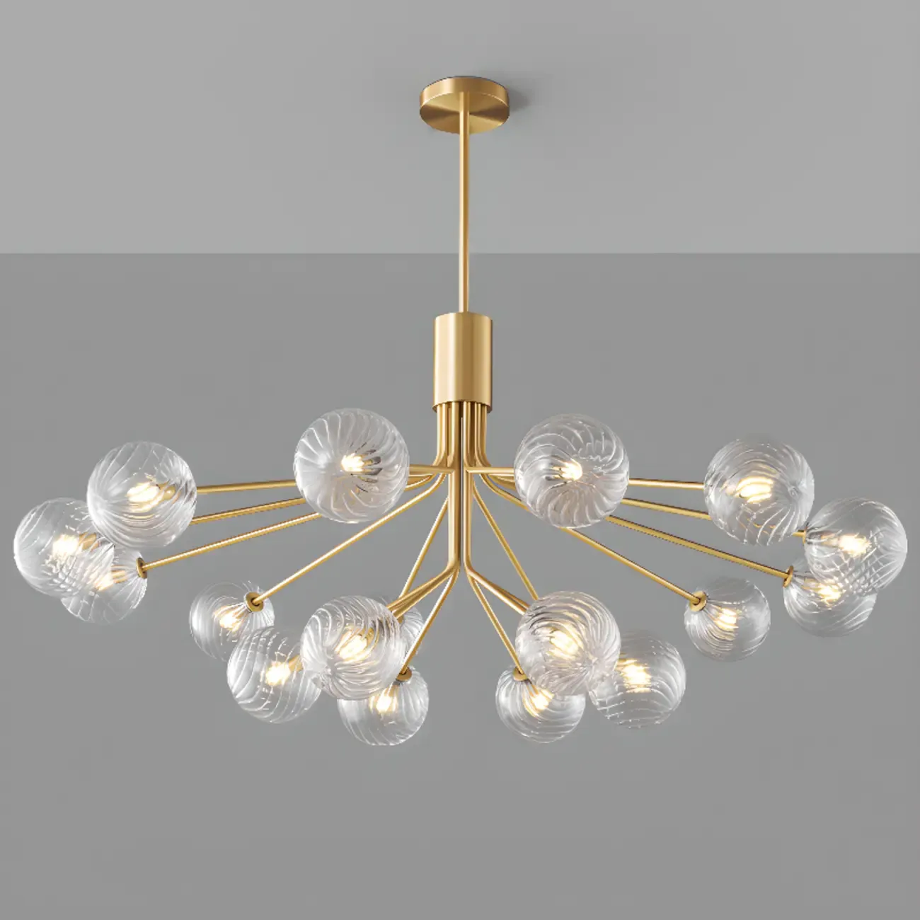 2-Tier Modern Globe Chandelier Adjustable Hanging Length Image - 9