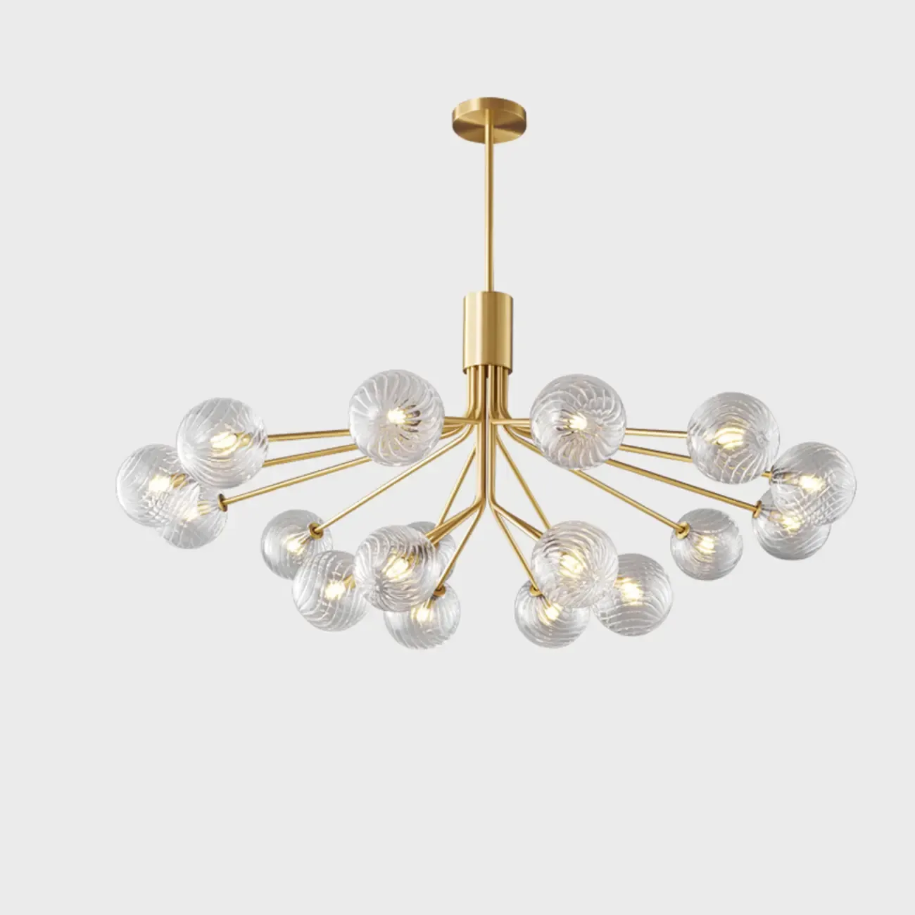 2-Tier Modern Globe Chandelier Adjustable Hanging Length Image - 10
