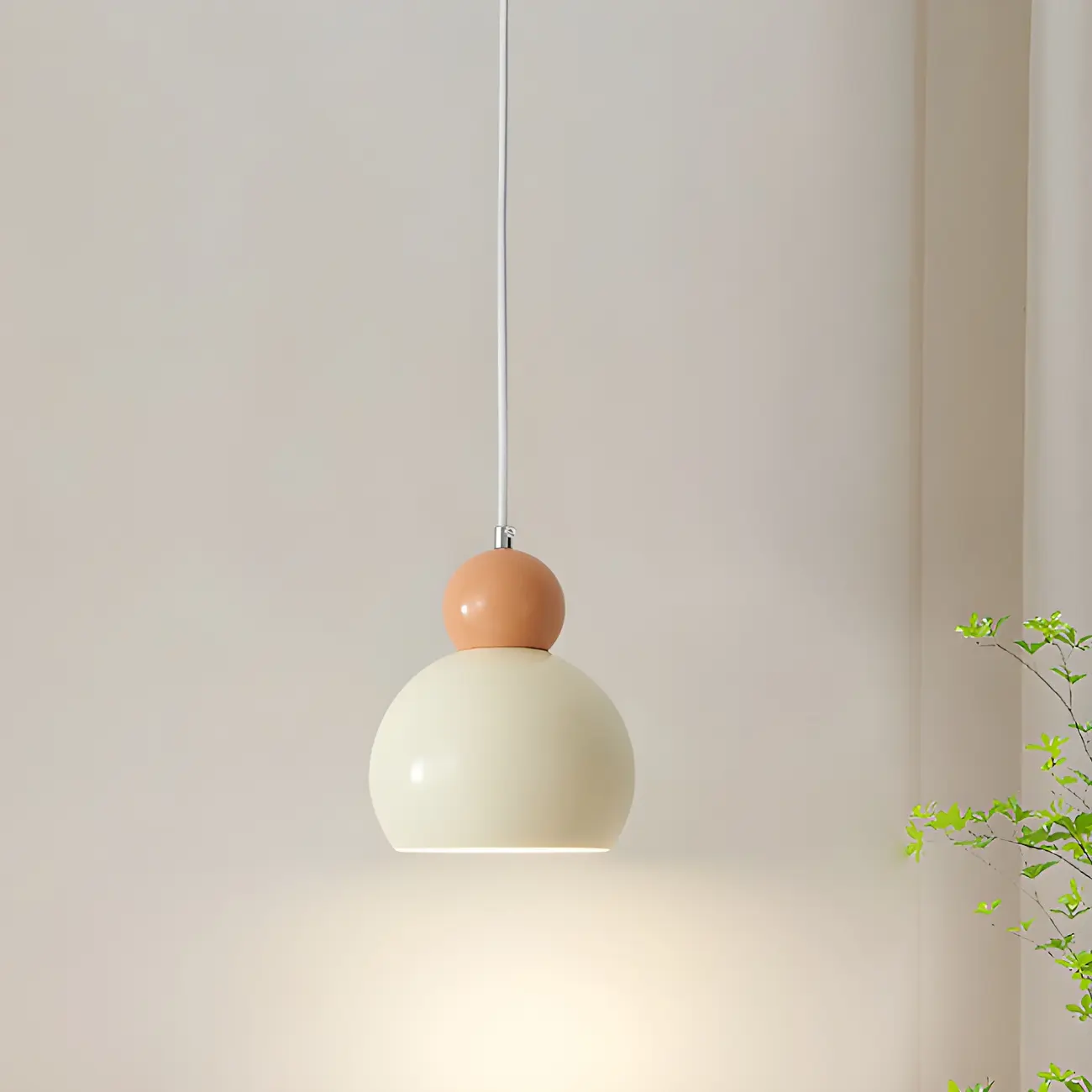 Modern White Glass 3 Light Pendant Light with Beaded Detail for Living Room Image - 4 | homeyfad