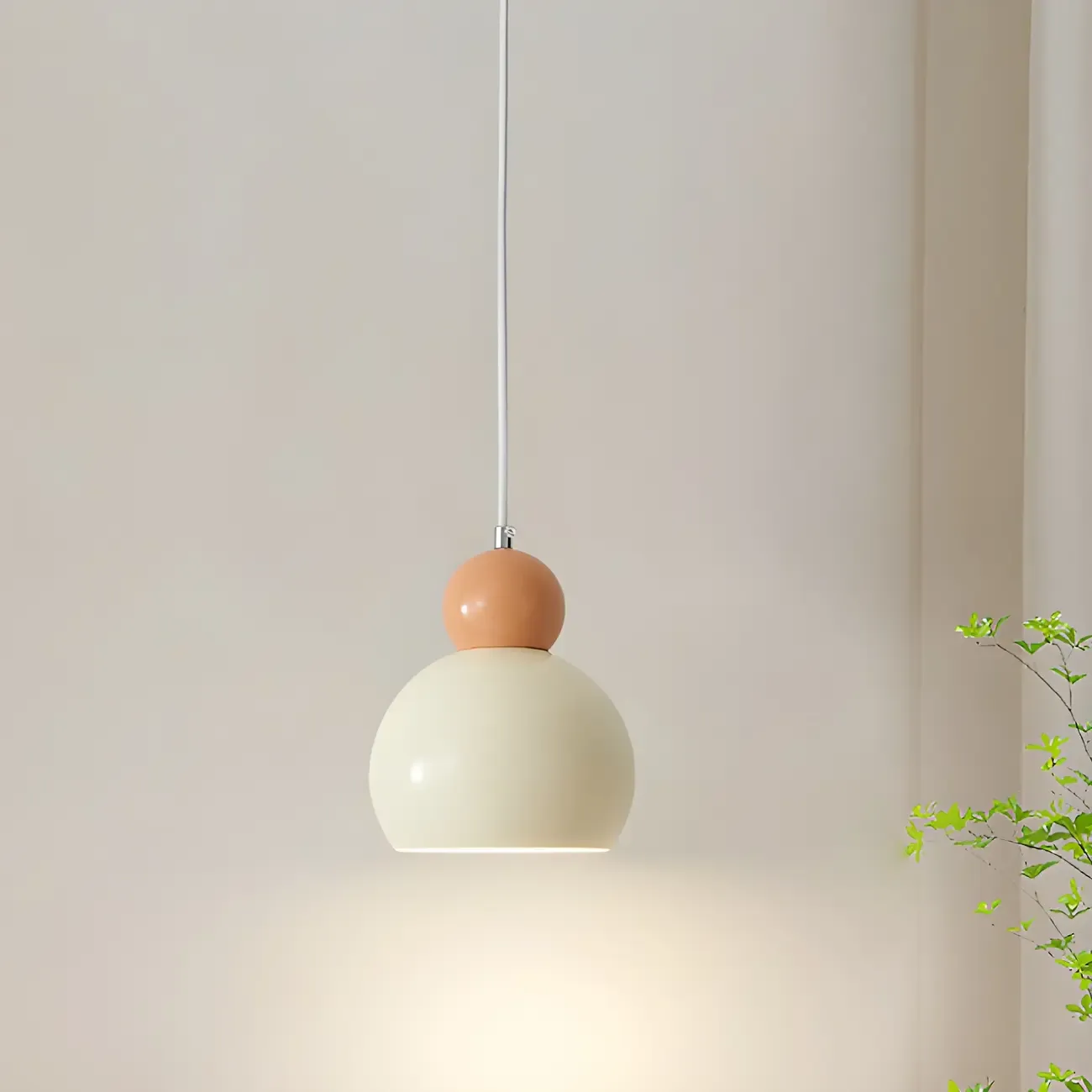 Modern White Glass 3 Light Pendant Light with Beaded Detail for Living Room Image - 4