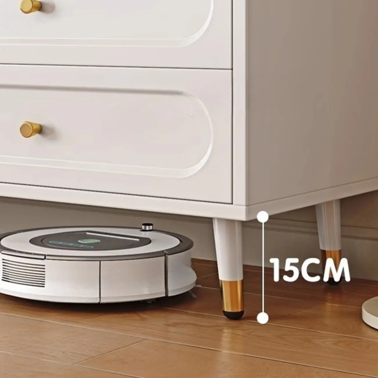 Modern Wood Dresser Chest with 5 Tiers in Milk Tea Color Image - 20 | homeyfad