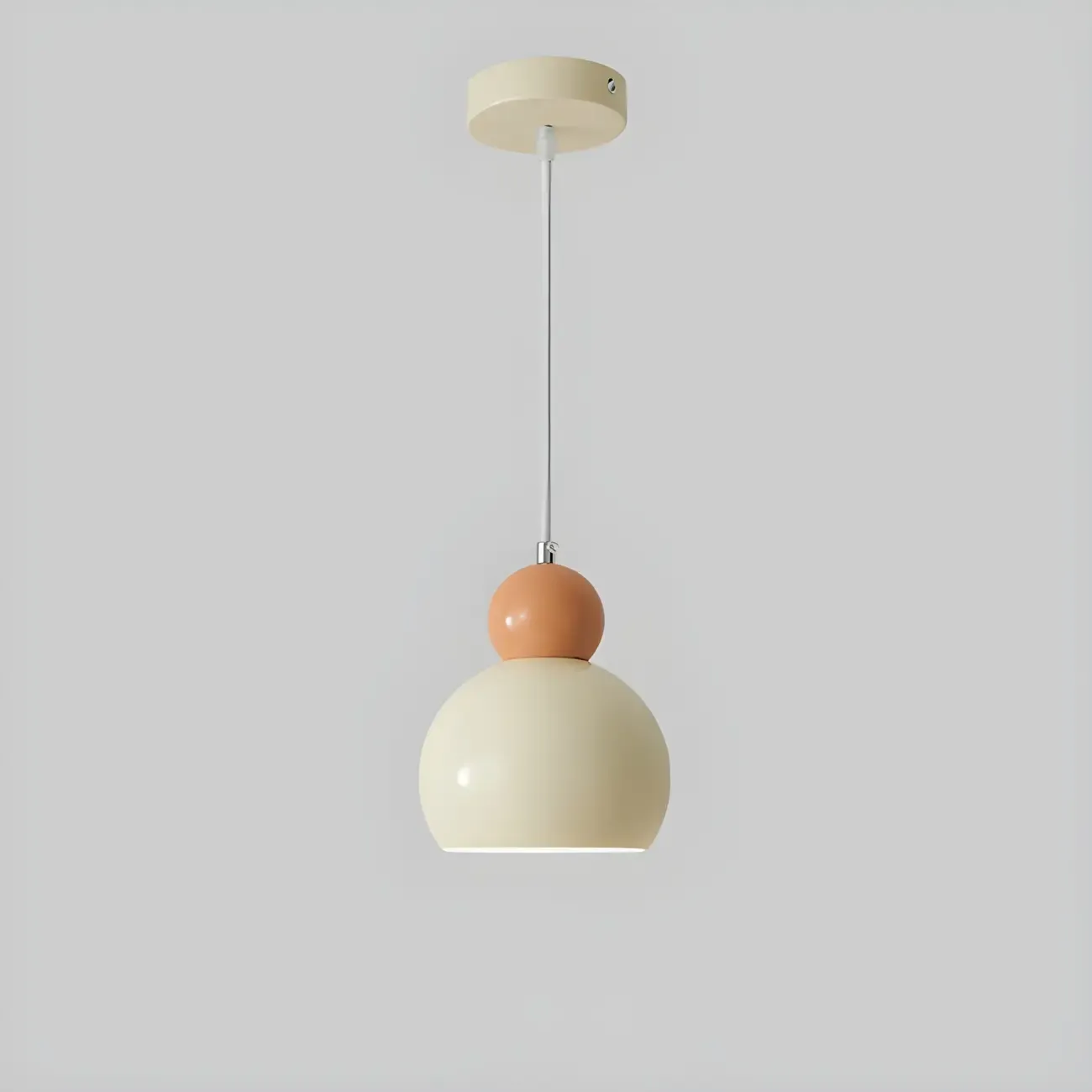Modern White Glass 3 Light Pendant Light with Beaded Detail for Living Room Image - 5