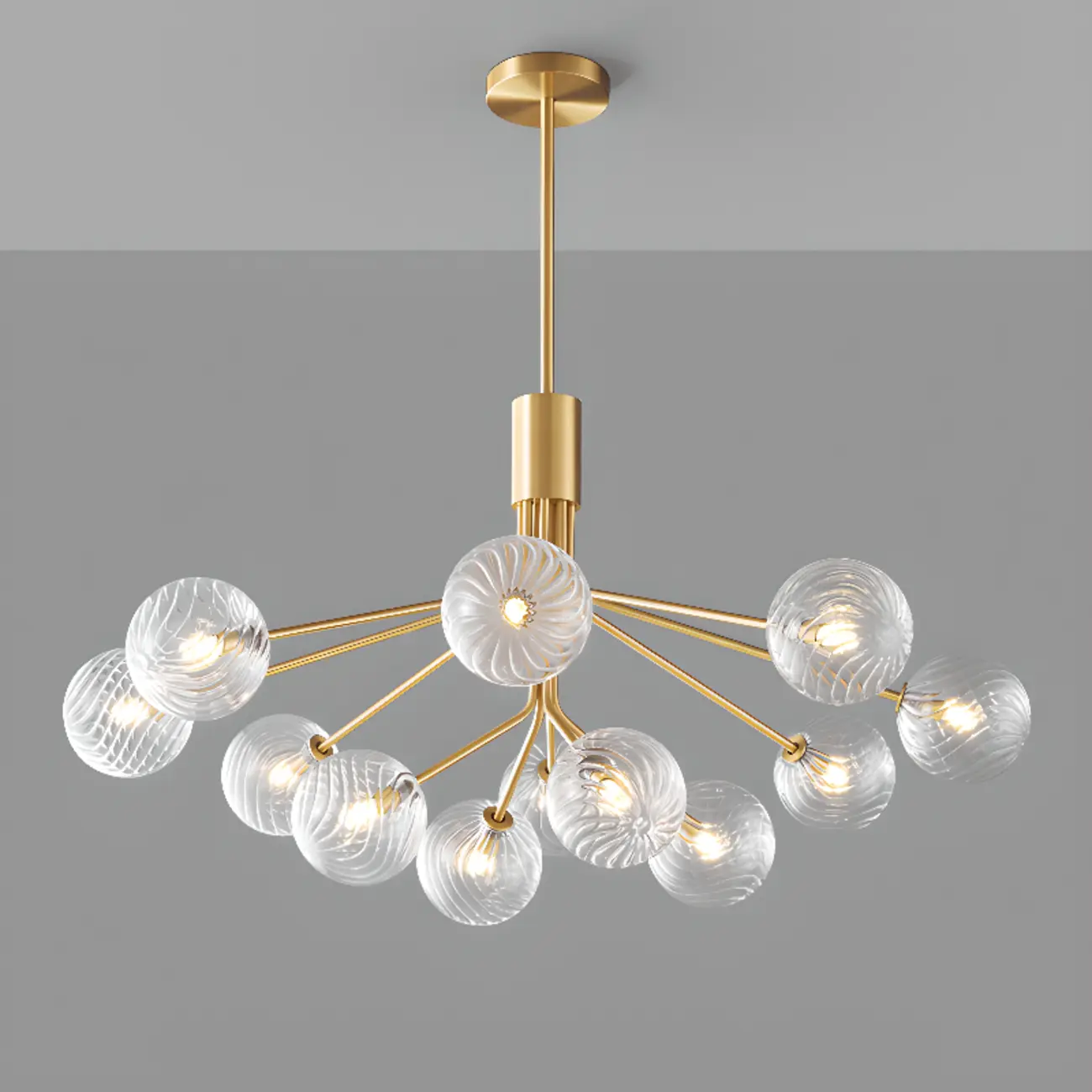 2-Tier Modern Globe Chandelier Adjustable Hanging Length  Image - 13 | homeyfad