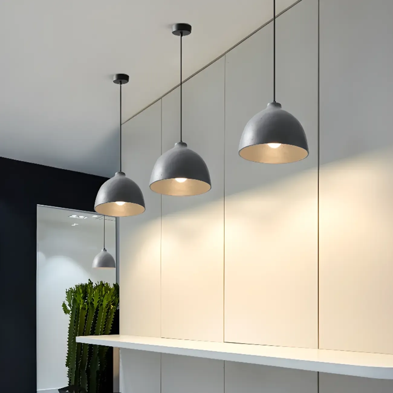 Nordic Metal LED Dome Pendant Lamp for Living Room Image - 4