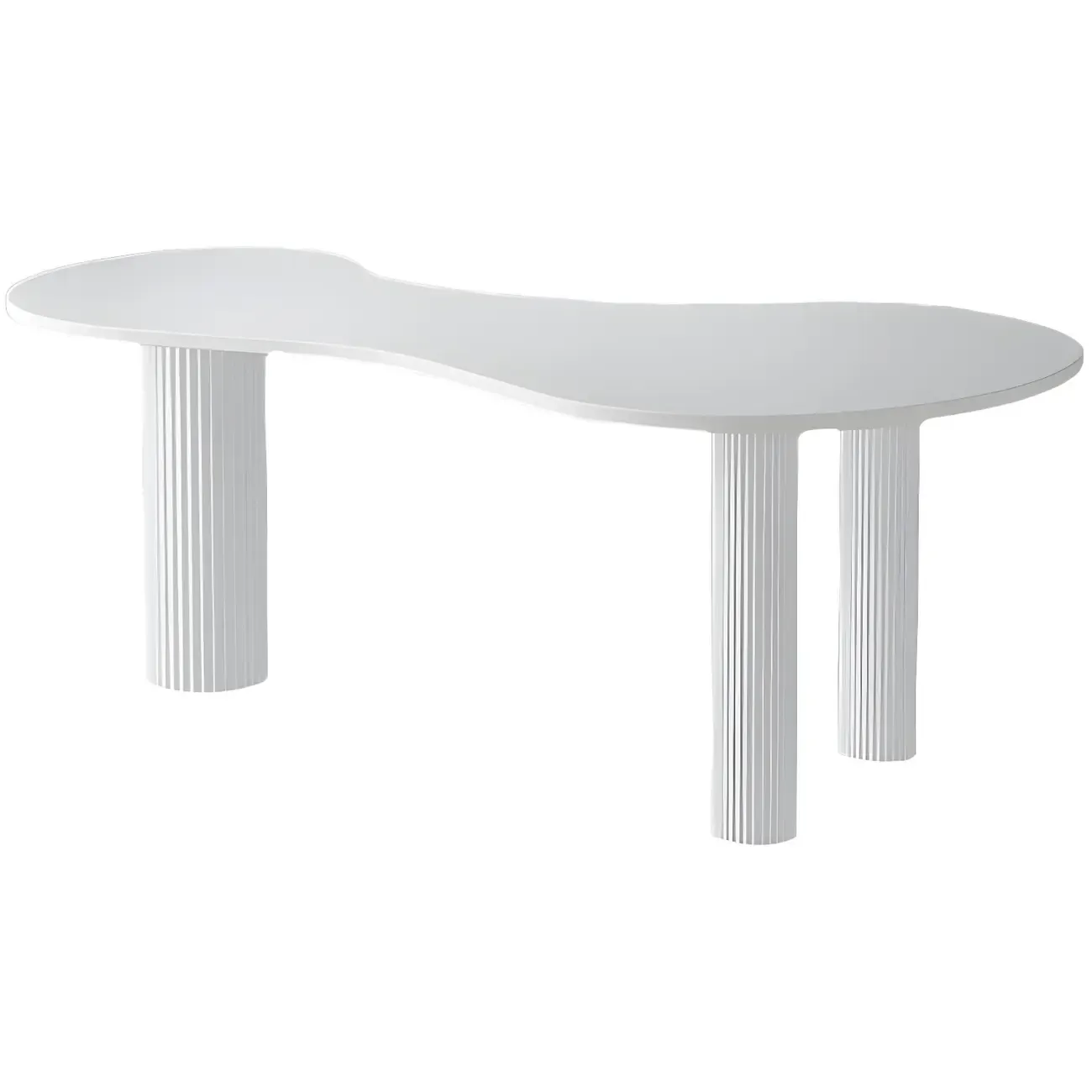 Modern Free From Writing Desk with 3 Legs Image - 5