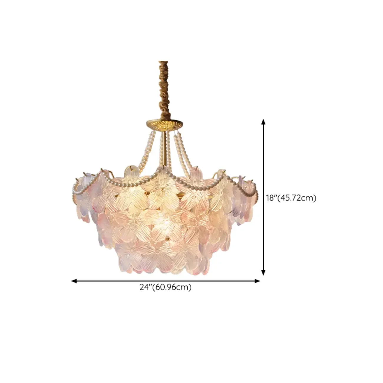 Modern Elegant Floral Crystal Chandelier with Flexible Height Image - 25