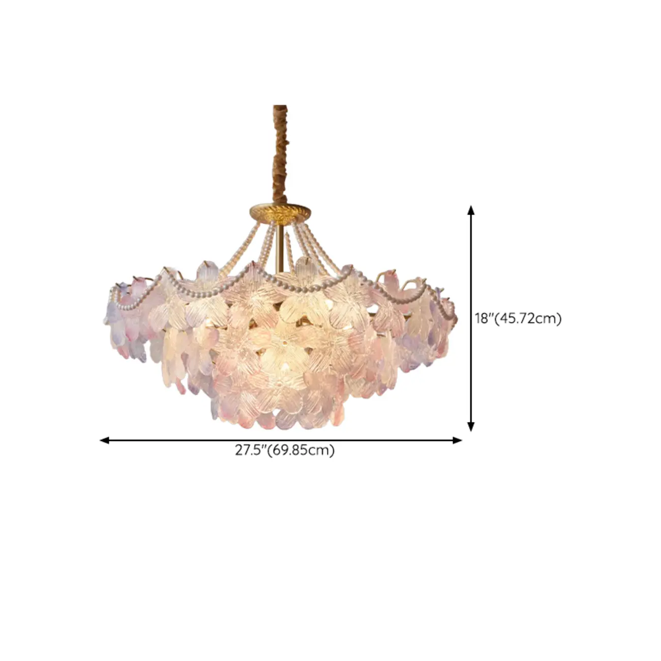 Modern Elegant Floral Crystal Chandelier with Flexible Height Image - 26 | homeyfad