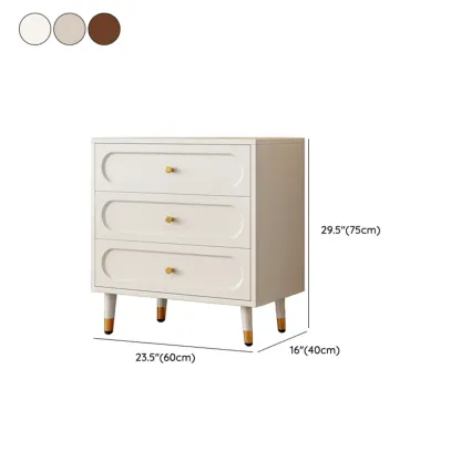 Modern Wood Dresser Chest with 5 Tiers in Milk Tea Color #size