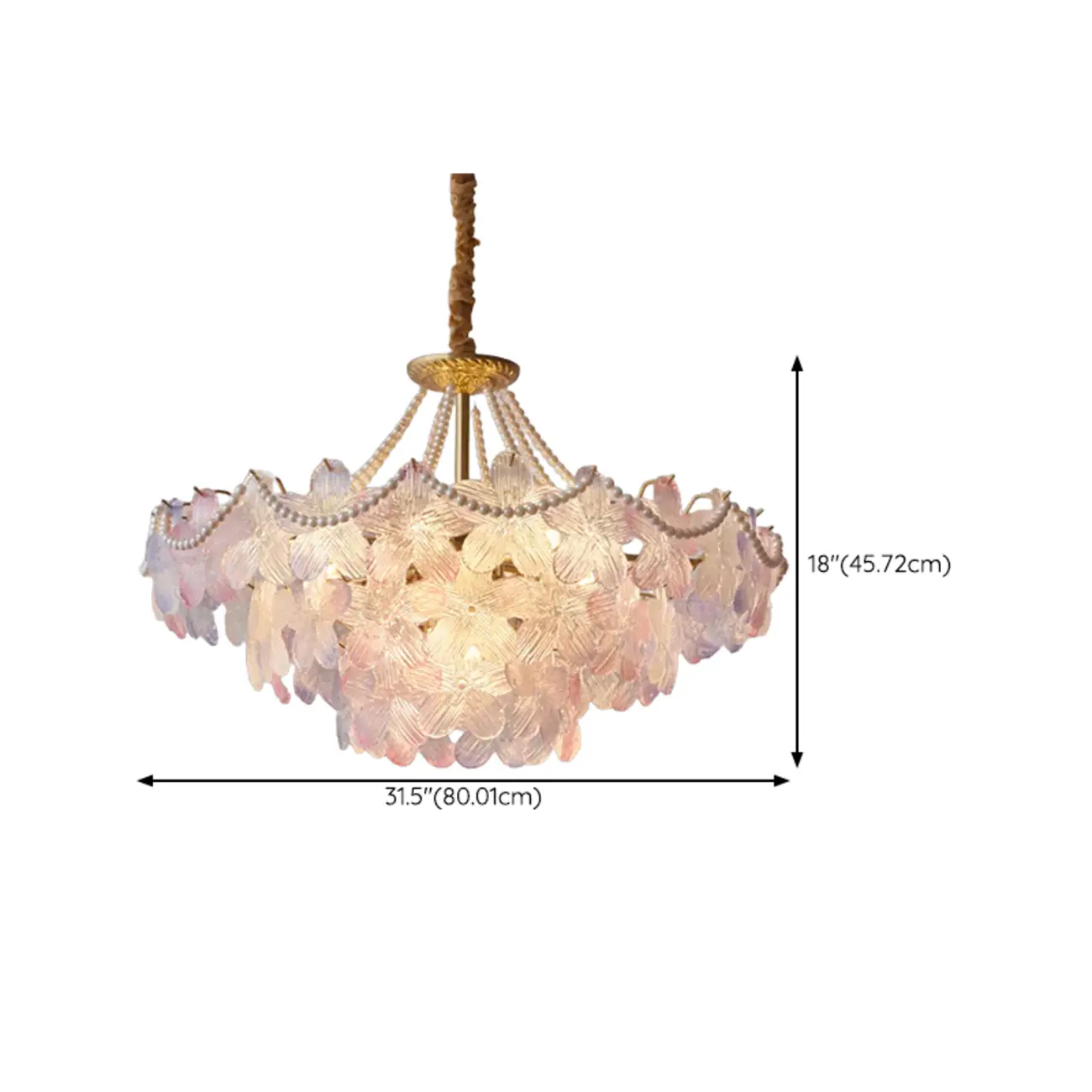Modern Elegant Floral Crystal Chandelier with Flexible Height Image - 27 | homeyfad