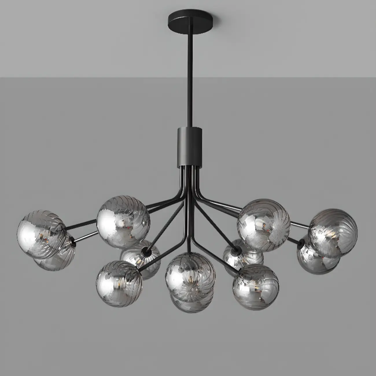 2-Tier Modern Globe Chandelier Adjustable Hanging Length  Image - 15 | homeyfad