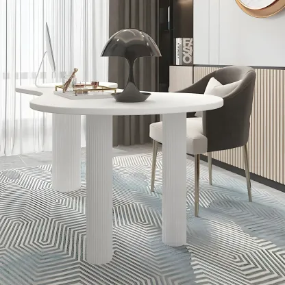 Modern Free From Writing Desk with 3 Legs Image - 8