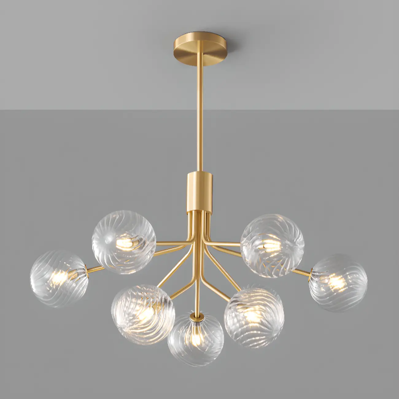 2-Tier Modern Globe Chandelier Adjustable Hanging Length  Image - 16 | homeyfad