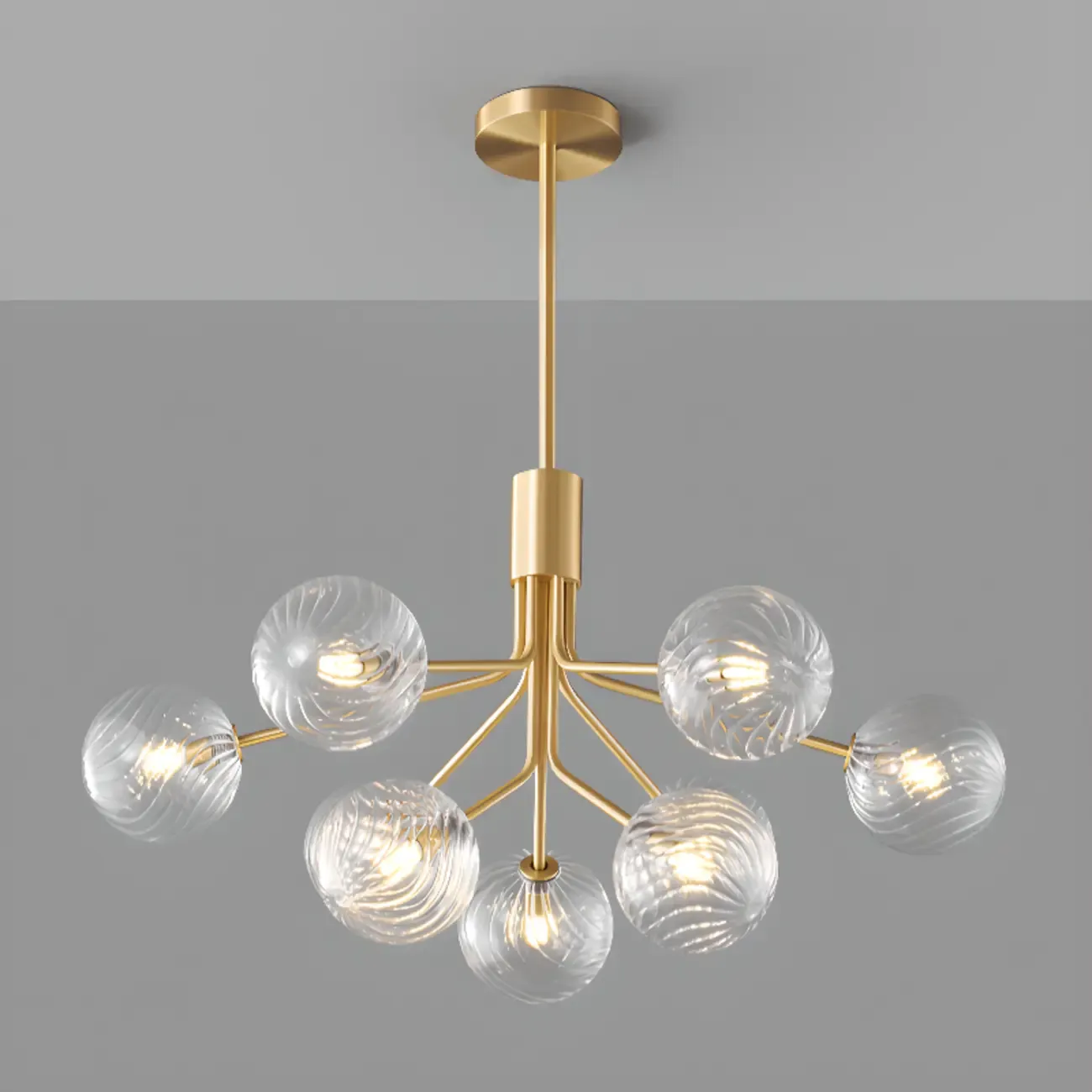 2-Tier Modern Globe Chandelier Adjustable Hanging Length Image - 16