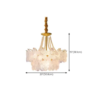 Modern Elegant Floral Crystal Chandelier with Flexible Height Image - 29