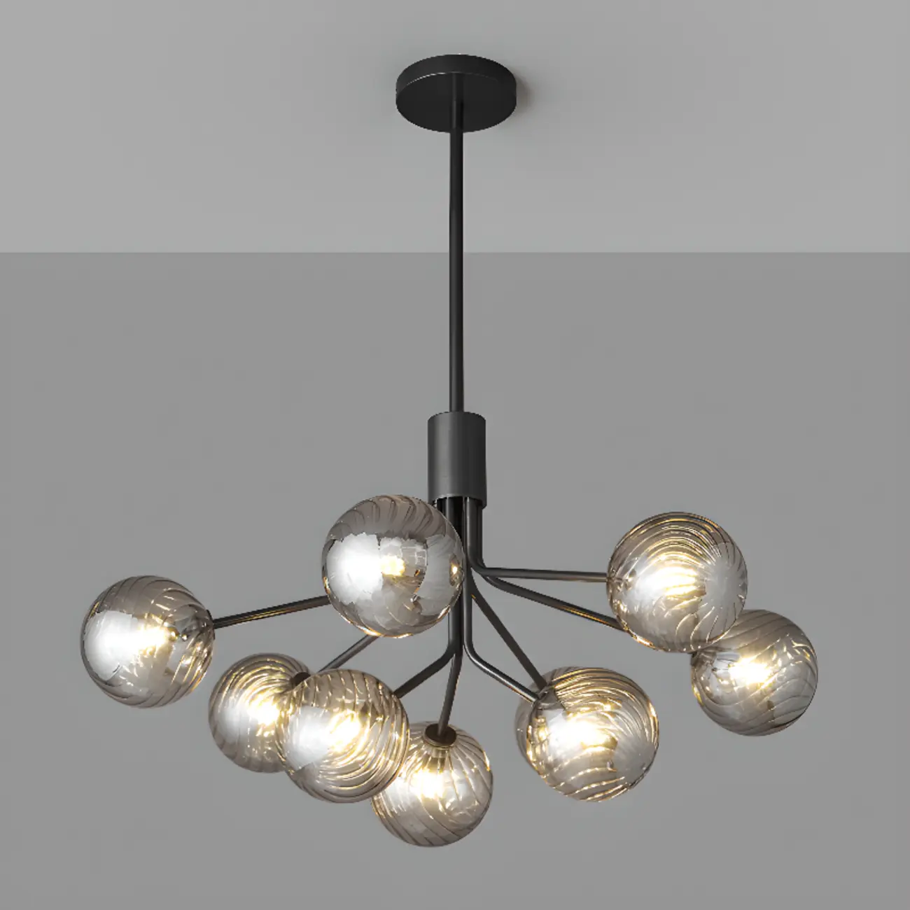 2-Tier Modern Globe Chandelier Adjustable Hanging Length  Image - 17 | homeyfad