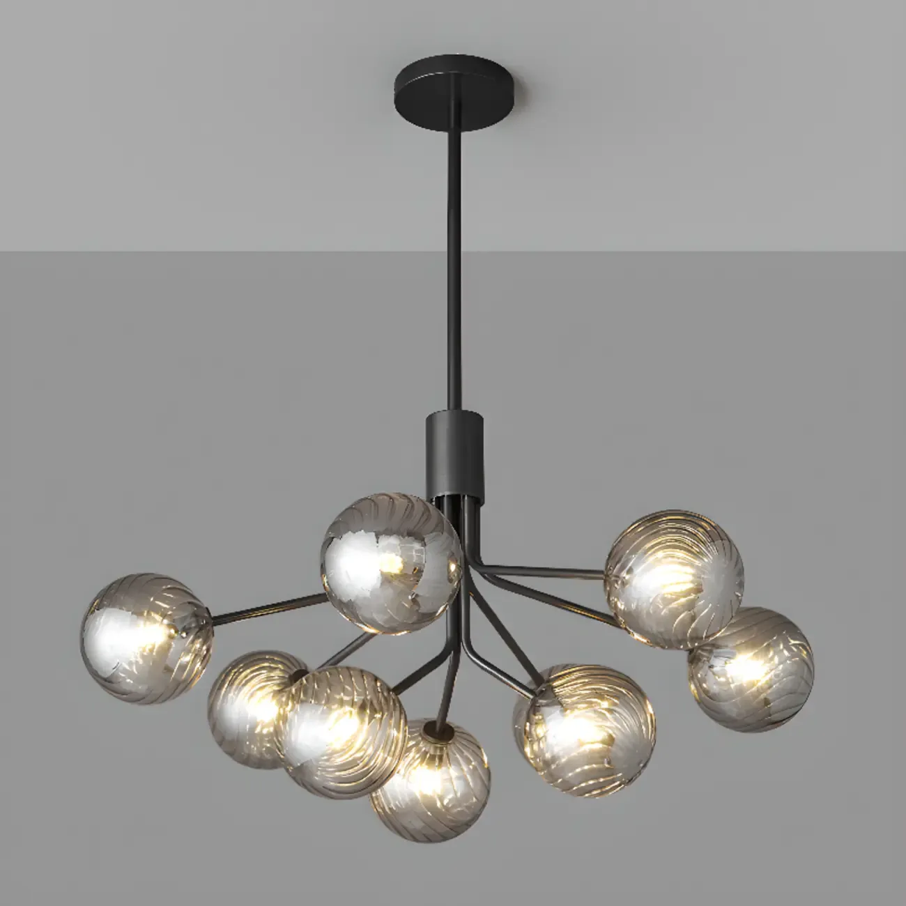 2-Tier Modern Globe Chandelier Adjustable Hanging Length Image - 17
