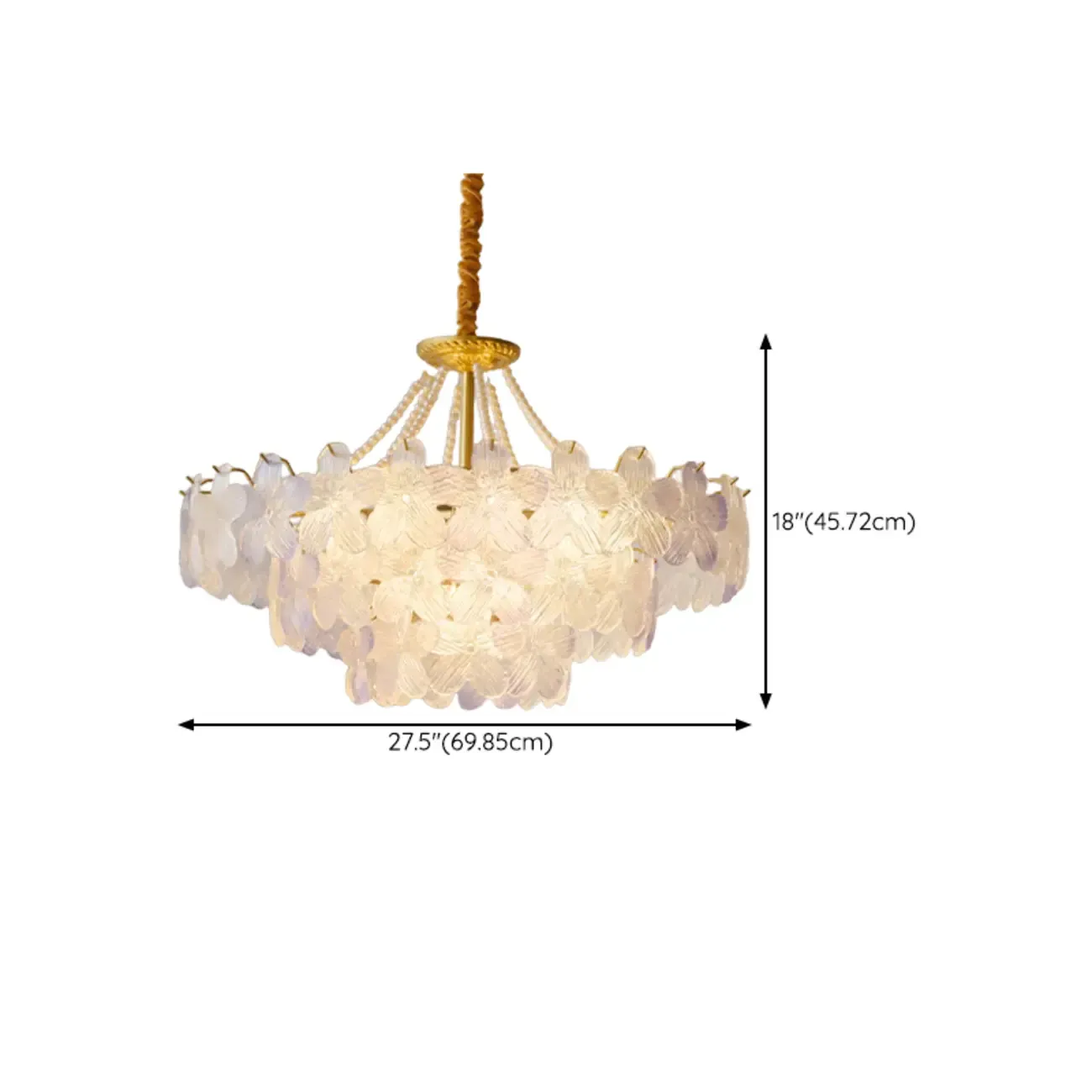 Modern Elegant Floral Crystal Chandelier with Flexible Height Image - 31