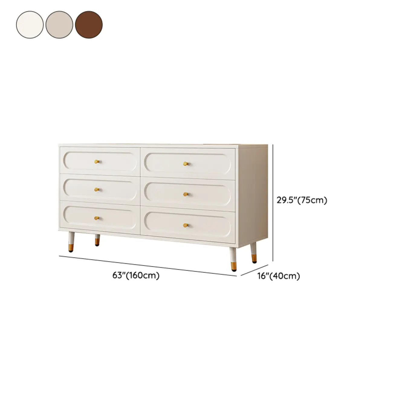Modern Wood Dresser Chest with 5 Tiers in Milk Tea Color Image - 30 | homeyfad
